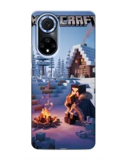 Чохол для Huawei Nova 9 SE з картинкою «Зимовий Minecraft»