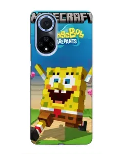 Чохол для Huawei Nova 9 SE з картинкою «Губка Боб Minecraft»