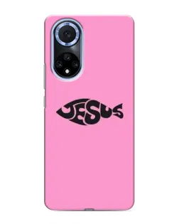 Чехол для Huawei Nova 9 SE с картинкой «Розовый символ  Jesus»