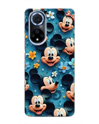 Чехол для Huawei Nova 9 SE с картинкой «Паттерн Микки и Минни»