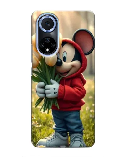 Чехол для Huawei Nova 9 SE с картинкой «Микки с тюльпанами»