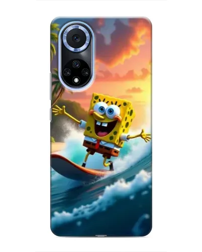 Чехол для Huawei Nova 9 SE с картинкой «Губка Боб серфингист»