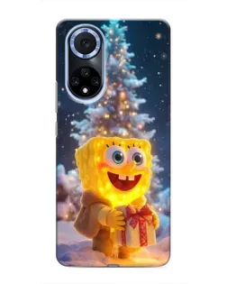 Чехол для Huawei Nova 9 SE с картинкой «Рождественский Спанч Боб»