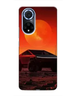 Чехол для Huawei Nova 9 SE с картинкой «Cybertruck на Марсе»