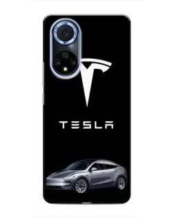 Чехол для Huawei Nova 9 SE с картинкой «Tesla Model Y»