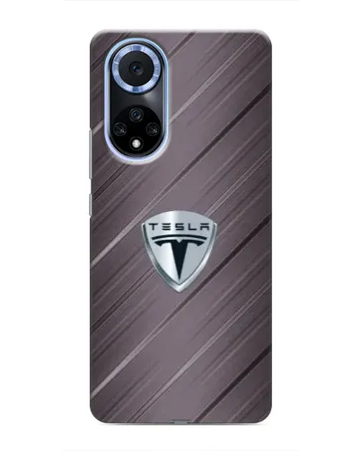 Чехол для Huawei Nova 9 SE с картинкой «Металлическая текстура Tesla»