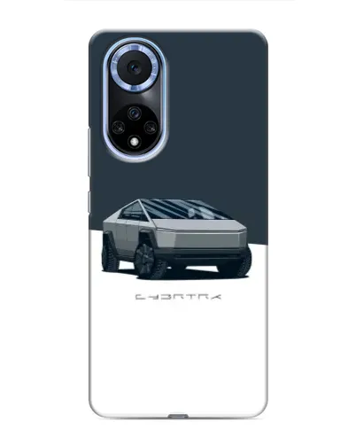 Чехол для Huawei Nova 9 SE с картинкой «Серебристый Cybertruck Tesla»