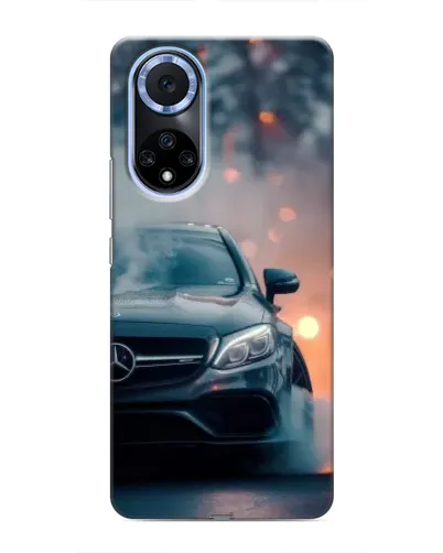 Чехол для Huawei Nova 9 SE с картинкой «Mercedes — ночной город»