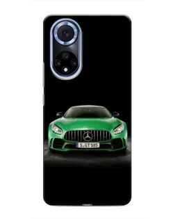 Чехол для Huawei Nova 9 SE с картинкой «Mercedes — неоновый лого»