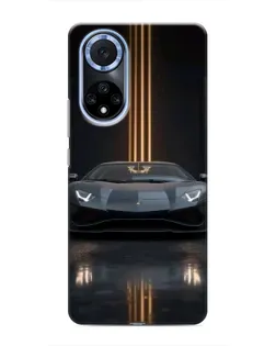 Чехол для Huawei Nova 9 SE с картинкой «Lamborghini золотые линии»