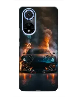 Чехол для Huawei Nova 9 SE с картинкой «Lamborghini дымная эстетика»