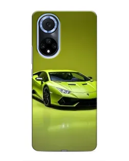 Чехол для Huawei Nova 9 SE с картинкой «Салатовый Lamborghini Huracan»