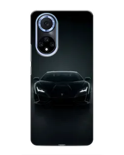 Чехол для Huawei Nova 9 SE с картинкой «Черный Lamborghini Aventador»