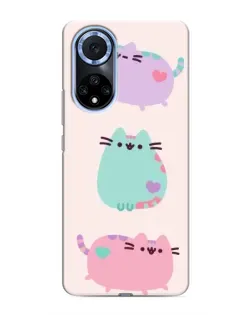 Чохол для Huawei Nova 9 SE з картинкою «Pusheen тріо»