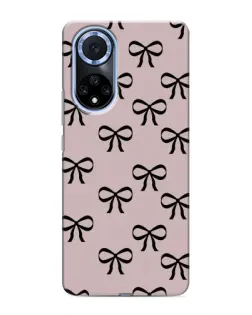 Чехол для Huawei Nova 9 SE с картинкой «Черные бантики»