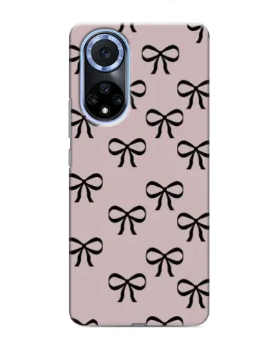 Чехол для Huawei Nova 9 SE с картинкой «Черные бантики»