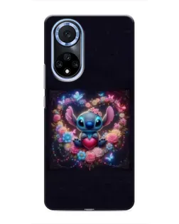 Чехол для Huawei Nova 9 SE с картинкой «Stitch в цветах» Чехол для Huawei Nova 9 SE с картинкой «Stitch в цветах»