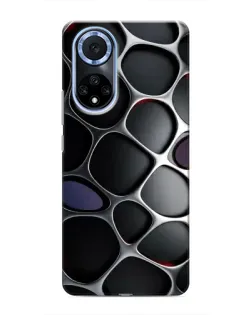 Чехол для Huawei Nova 9 SE с картинкой «Объемная темная решетка»