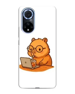 Чохол для Huawei Nova 9 SE з картинкою «Капібара з ноутбуком» Чохол для Huawei Nova 9 SE з картинкою «Капібара з ноутбуком»
