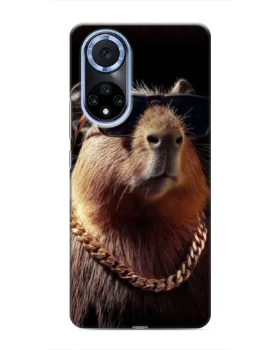 Чехол для Huawei Nova 9 SE с картинкой «Капибара золотая цепь»