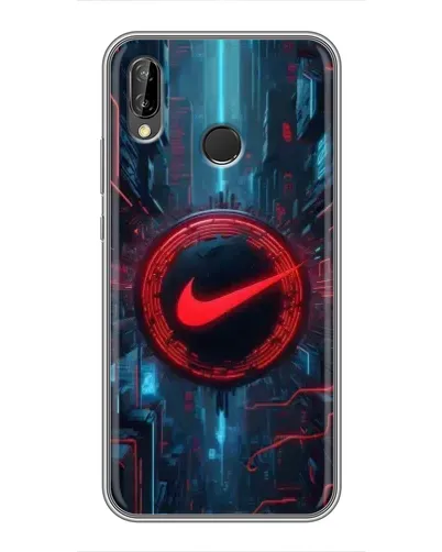 Чехол для Huawei P Smart 2019 с картинкой «Техногенный стиль Nike»