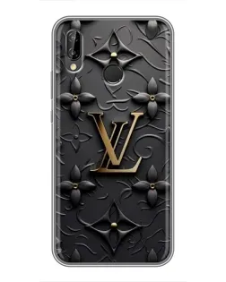 Чехол для Huawei P Smart 2019 с картинкой «Кожаная текстура LV»