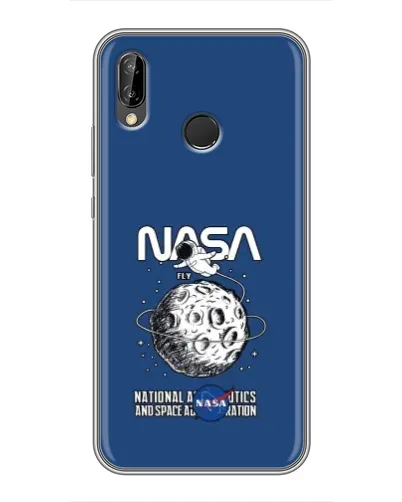 Чехол для Huawei P Smart 2019 с картинкой «NASA — лунная миссия»
