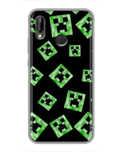Чехол для Huawei P Smart 2019 с картинкой «Паттерн с криперами»