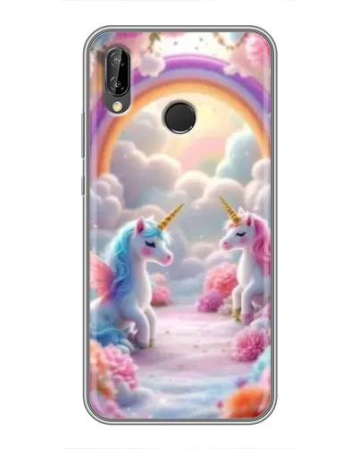 Чехол для Huawei P Smart 2019 с картинкой «Радуга и единороги» Чехол для Huawei P Smart 2019 с картинкой «Радуга и единороги»