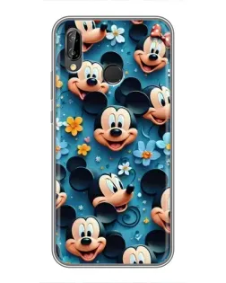Чехол для Huawei P Smart 2019 с картинкой «Паттерн Микки и Минни»