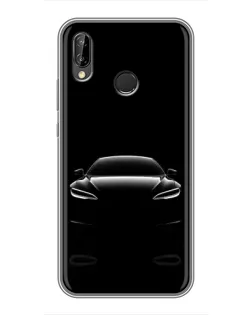 Чехол для Huawei P Smart 2019 с картинкой «Силуэт Tesla Night»