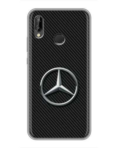 Чехол для Huawei P Smart 2019 с картинкой «Карбоновый Mercedes стиль» Чехол для Huawei P Smart 2019 с картинкой «Карбоновый Mercedes стиль»
