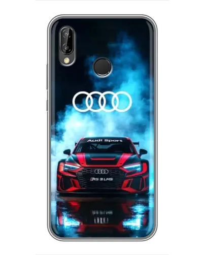 Чехол для Huawei P Smart 2019 с картинкой «Audi Sport — неон»
