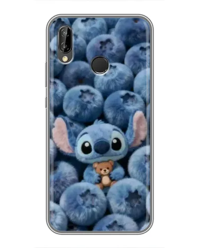 Чехол для Huawei P Smart 2019 с картинкой «Стич и голубика» Чехол для Huawei P Smart 2019 с картинкой «Стич и голубика»
