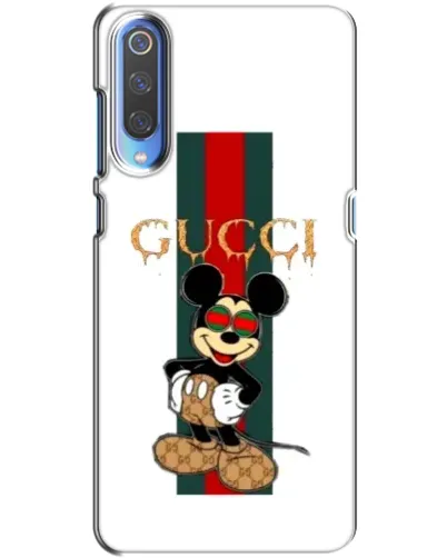 Чехол для Huawei P Smart 2020 с картинкой «Микки Маус Gucci — полосы»