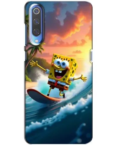 Чехол для Huawei P Smart 2020 с картинкой «Губка Боб серфингист»