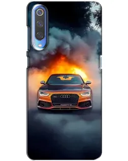 Чехол для Huawei P Smart 2020 с картинкой «Audi в огненном дыму»