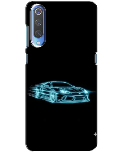 Чехол для Huawei P Smart 2020 с картинкой «Неоновый контур Lamborghini»