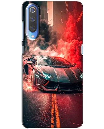 Чехол для Huawei P Smart 2020 с картинкой «Lamborghini красный дым»