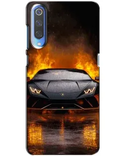 Чехол для Huawei P Smart 2020 с картинкой «Lamborghini в огне»