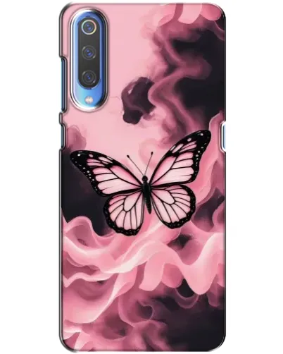 Чехол для Huawei P Smart 2020 с картинкой «Бабочка в дыму»