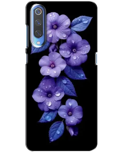 Чехол для Huawei P Smart 2020 с картинкой «Фиолетовые цветы с росою»