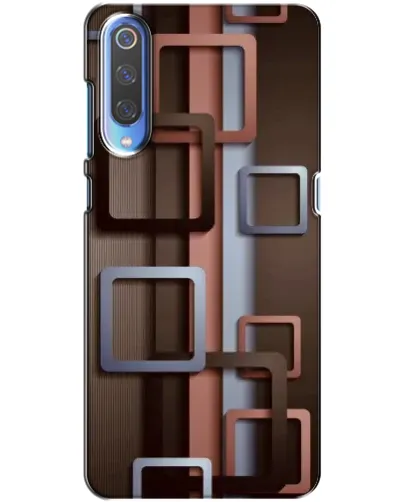 Чехол для Huawei P Smart 2020 с картинкой «Коричневые объемные квадраты»