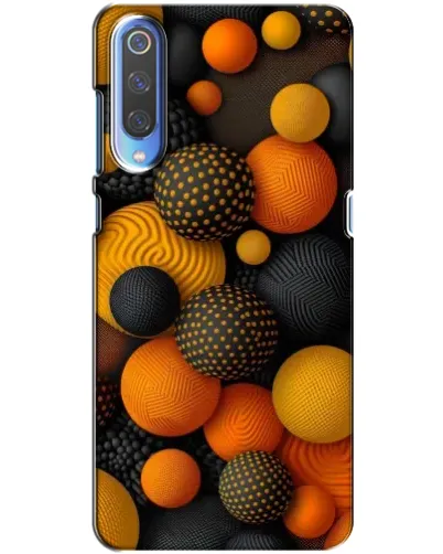 Чехол для Huawei P Smart 2020 с картинкой «Объемные оранжевые сферы»