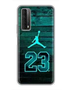 Чехол для Huawei P Smart 2021 с картинкой «Jordan Cyan 23»