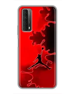 Чехол для Huawei P Smart 2021 с картинкой «Jordan Red Smoke»