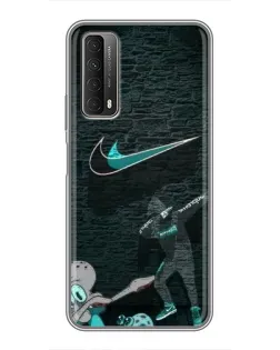 Чехол для Huawei P Smart 2021 с картинкой «Спортивный арт Nike»