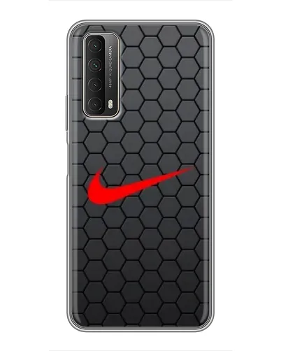 Чехол для Huawei P Smart 2021 с картинкой «Nike — карбоновая сетка»