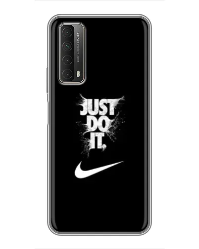 Чехол для Huawei P Smart 2021 с картинкой «Текстовый принт Nike»