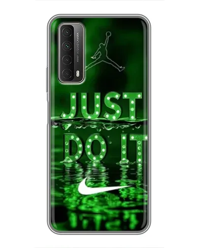 Чехол для Huawei P Smart 2021 с картинкой «Зеленый неоновый Nike»